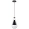 Nuvo Admiral 1-Light Pendant 6 in. Matte Black and Brushed Nickel White Opal Glass 60/7912 - alternate 1